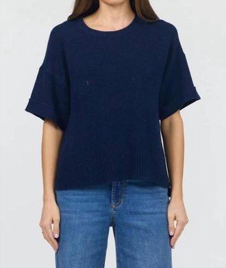 Dear John Denim Catrina Crew Neck Top In Black Iris