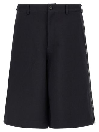 Comme Des Gar&ccedil;ons Blue Zip Bermuda Shorts