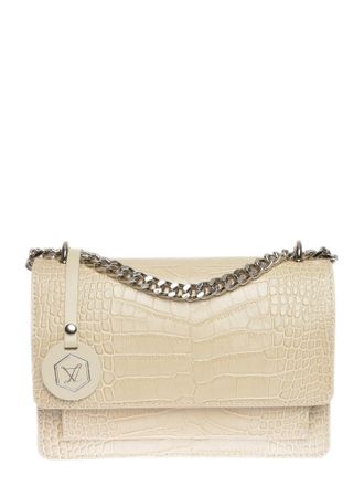 Luisa Vannini Beige Rundleer Tas