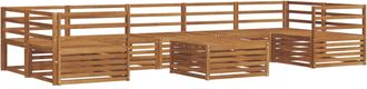 vidaXL Conjunto De Sof&aacute;s De Exterior 8 Uds. Natural Vidaxl