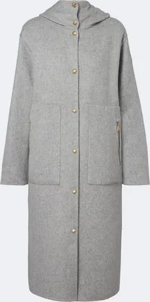 Moncler Anthrene reversible wool and cashmere down coat