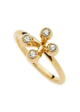 Missoma X The Flag Twins Atom 18kt Gold Vermeil Ring - N (UK N / US 6.75)