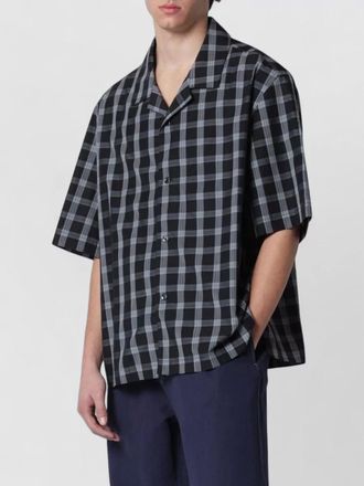 STUDIO NICHOLSON short sleeve checkered pattern casual shirt