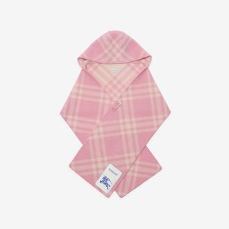 Burberry Check Wool Hooded Scarf
