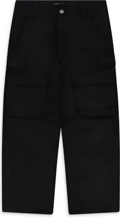 Purple Black Woven Cargo Pants