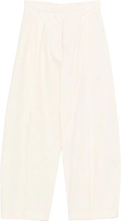 Mark Kenly Domino Tan Pleated Palazzo Pants