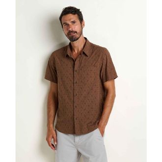 Toad & Co Airscape Short Sleeve Shirt Embroidered in Earth at Nordstrom, Size X-Large