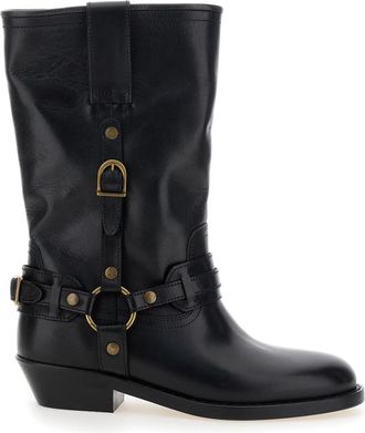 Isabel Marant Black Stud Ankle Boots
