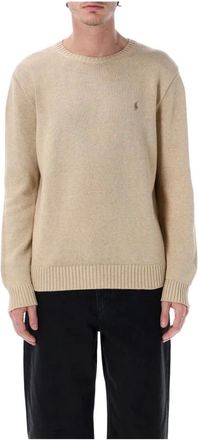 Polo Ralph Lauren Maglione Girocollo in Cotone - - Knitwear - Uomo - Beige - L