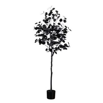 Nearly Natural 5-ft Artificial Halloween Black Eucalyptus Tree at Nordstrom