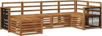 vidaXL Conjunto De Sof&aacute;s De Exterior 5 Uds. Natural Vidaxl