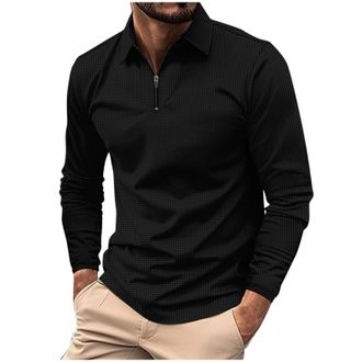 Generic Tshirts Men UK, Polo Shirts for Men Adult Long Sleeve T Shirt Mens Golf Tops Causal Classic-Fit Work Shirt Blouse Lightweight Outdoor Sports Regular T