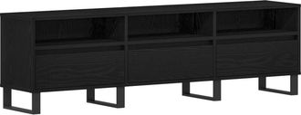 vidaXL Vidaxl - tv Cabinet Black Oak 150x30x44,5 cm Engineered Wood