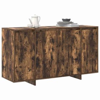 Berkfield Home Smoked Oak Sideboard Smoked oak Wood 135 x 41 x 75 cm Storage in Brown
