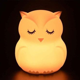 OEM L&aacute;mpara De Noche Infantil Colorida, L&aacute;mpara Led T&aacute;ctil, 9 Colores, Recargable Por Usb, L&aacute;mpara De Silicona, L&aacute;mpara De Mesita De Noche, Luz Ambiental,