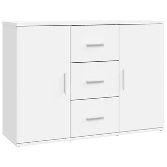 vidaXL Aparador De Madera Contrachapada Blanca 91x29,5x65 Cm Vidaxl