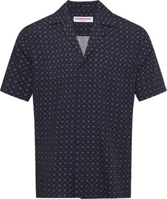 Orlebar Brown Maitan Solstice overhemd met print - Blauw