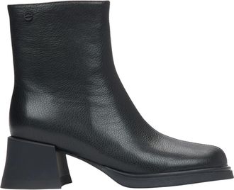 Estro & Luminara Klassieke Zwarte Enkellaarsjes - Dames - Laarzen met Hak - Zwart - 36 EU - Leer - Schoenen