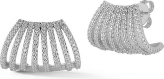 Sphera Milano Cubic Zirconia Cage Stud Earrings in Silver at Nordstrom Rack