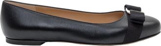 Ferragamo Black Bow Ballet Flats