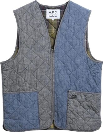 Barbour Gilet Trapuntato Zip-In - - Jackets - Uomo - Blu - L