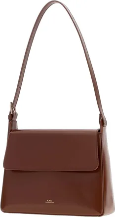 A.P.C. Womens Virginie Shoulder Bag Brown Vache