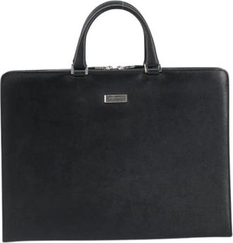 Burberry Pre-owned Vintage Handbag - Heren - Vintage Handtas - Zwart - ONE Size - Leer - Vintage