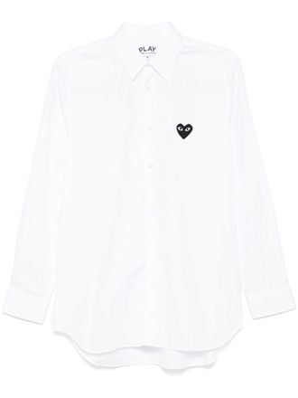 Comme Des Garçons Camicia con applicazione - Bianco
