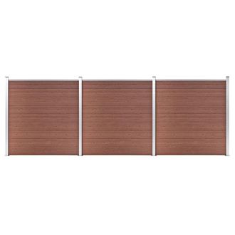vidaXL Valla De Jard&iacute;n De Wpc Marr&oacute;n 526x186 Cm Vidaxl
