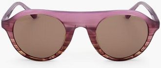 Linda Farrow DRIES VAN NOTEN Aviator Sunglasses with Patterned Frame size Unica
