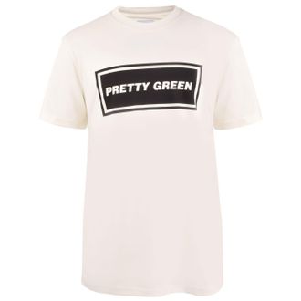 Pretty Green Heren Iconisch T-Shirt (Wit)