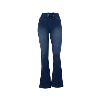 Freddy Pantaloni WR.UP mini flare satinati con nastri in vita