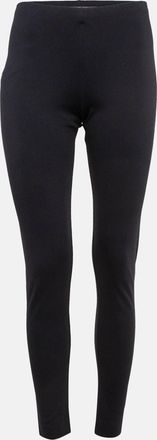 Roberto Cavalli Navy Blue Stretch Knit Leggings