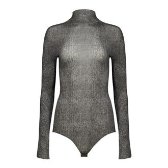 Maison Margiela Body Scollo Alto a Spina di Pesce - - Tops - Donna - Grigio - S
