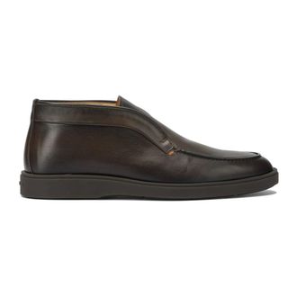 Santoni Ankle Boots, male, Brown, Size: 11 1/2 US Slip-On Loafer