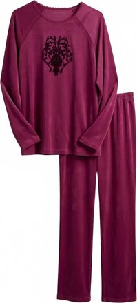 Velvette Womens Pima & Modal Pajama Set In Pink