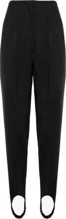 Giuseppe Di Morabito Hoge Taille Twisted Canvas Broek - Dames - Slim Fit Broeken - Zwart - S - Wol - Broeken
