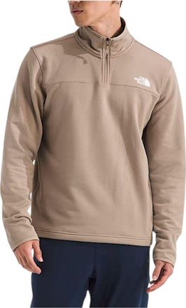 The North Face Cedar Trail Grid Fleece &frac14;-Zip Jacket Mushroom Grey NF0A8AZEBOX