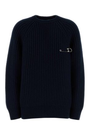 Prada Dark Blue Wool Blend Sweater