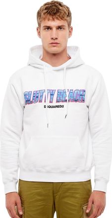 Dsquared2 White Regular Graphic Hoodie