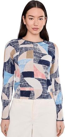 Nic+Zoe Petite Set Sail Sweater Womens Clothing Blue : PM, Cotton/Nylon