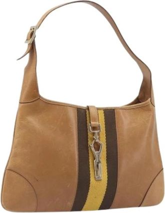 Gucci Pre-owned Vintage Schoudertas - Dames - Vintage Schoudertas - Bruin - ONE Size - Leer - Vintage