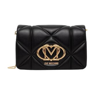 Love Moschino Dames, Tassen, Zwart, Maat: ONE Size Leer