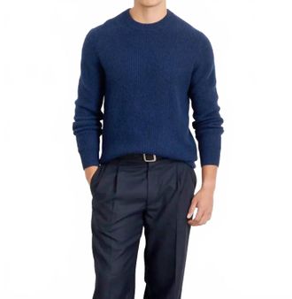 Alex Mill Jordan Sweater Top In Heather Navy Cashmere