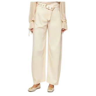Pinko Pinko, Broeken, Dames, Wit, L, Polyester, Lexy Broeken