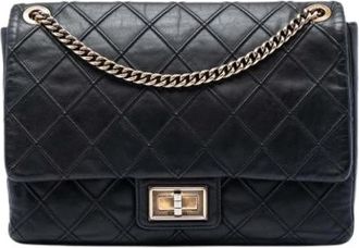 Chanel Pre-owned Vintage Flap Shoulder Bag - Dames - Vintage Schoudertas - Zwart - ONE Size - Leer - Vintage