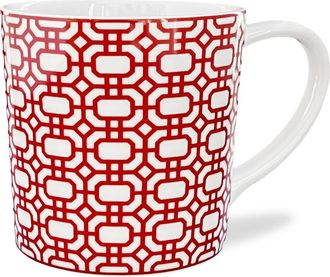 Caskata Newport Crimson Garden Gate Mug - Porcelain - Set 4 in Red at Nordstrom