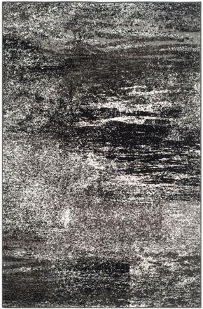 Safavieh Alfombra abstracto moderno de polipropileno plata/negro, 155 x 229 cm