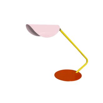 Tosel L&aacute;mpara de mesa metal multicolore pantalla rose