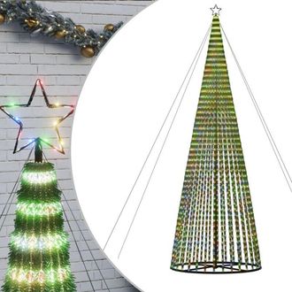 vidaXL Árbol de Navidad LED 1544 LEDs de colores 500 cm vidaXL